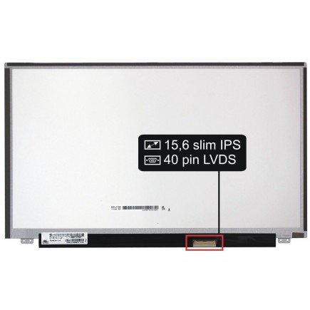 Screen for the Clevo W650SR laptop LCD 15,6“ 40pin Full HD LED Slim IPS - Glossy