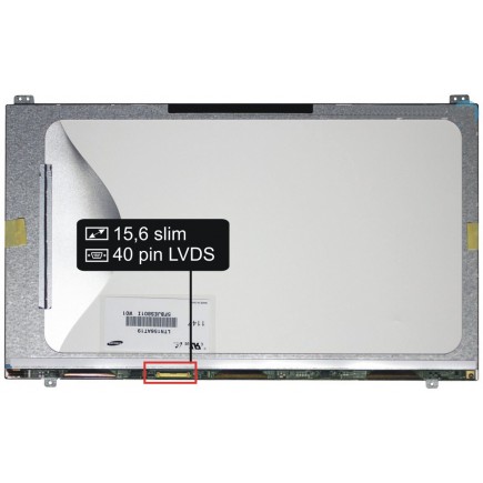 Screen for the Samsung NT300V5A-S68L laptop LCD 15,6“ 40pin HD LED Slim Mini - Glossy
