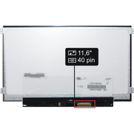 Screen for the M116NWR1 R3 laptop LCD 11,6“ 40pin HD LED Slim - Glossy