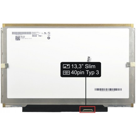 Screen for the N133i6-L0A laptop LCD 13,3“ 40pin WXGA LED SLIM LB - Glossy