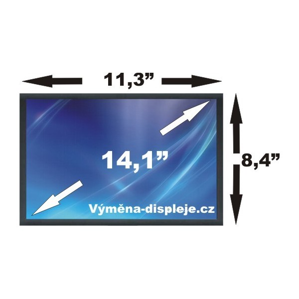 Screen for the Dell Latitute D600 laptop LCD 14,1“ 30pin CCFL - Glossy