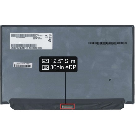 Screen for the B125HAN02.2 HW1A Kompatibilní laptop LCD 12,5“ 30pin eDP FHD LED Slim - Matte