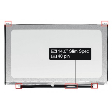 Screen for the HW14WX101 Kompatibilní laptop LCD 14“ 40pin HD LED SlimTB - Matte