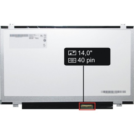 Screen for the BT140GW03 V.0 Kompatibilní laptop LCD 14“ 40pin HD SlimTB LED - Matte