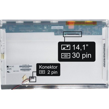 Screen for the Averatec 4600 laptop LCD 14,1“ 30pin WXGA CCFL - Matte