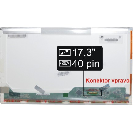 Screen for the Kompatibilní V0 B173RW01 R V.0 laptop LCD 17,3“ 40pin HD+ LED - Matte