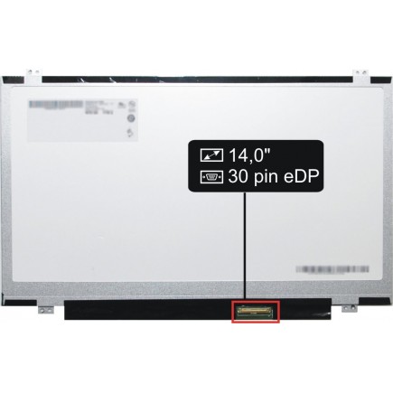 Screen for the Dell WYSE 7492 laptop LCD 14“ 30pin eDP HD LED SlimTB - Matte