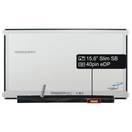 Screen for the B156ZAN02.0 Kompatibilní laptop LCD 15,6" 4K UHD LED 40 pin eDP SLIM SB - Glossy