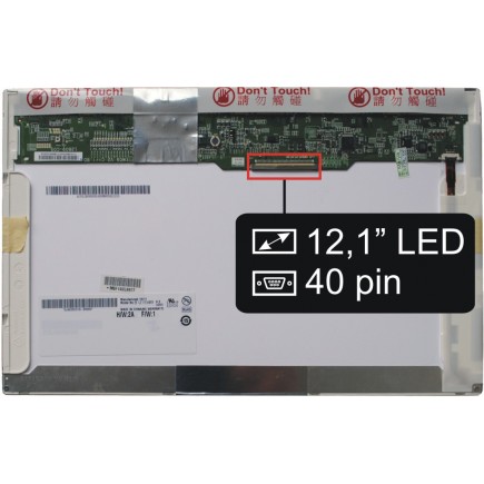 Screen for the HT121WX2-210 laptop LCD 12,1“ 40pin WXGA LED - Glossy