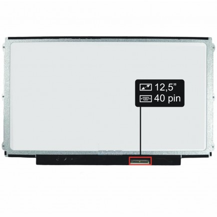 Screen for the B125XW01 V0 laptop LCD 12,5“ 40pin HD LED Slim - Glossy