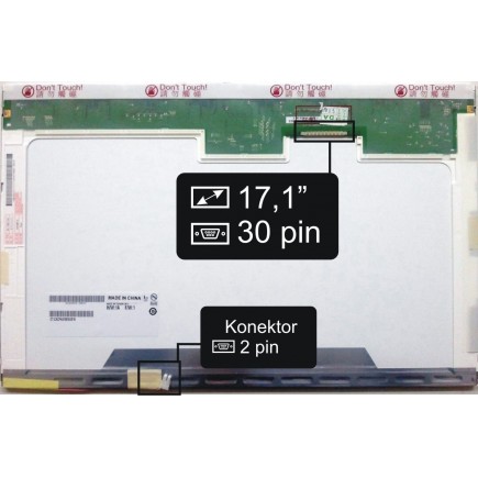 Screen for the Fujitsu-Siemens Amilo Xi 2550 laptop LCD 17,1“ 30pin Full HD CCFL - Glossy