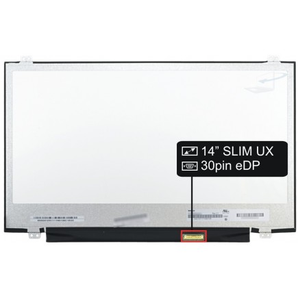 Screen for the NV140FHM-N49 laptop LCD 14“ 30pin eDP Full HD LED SlimTB - Glossy
