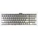 HP Pavilion 15-BC003NF keyboard for laptop CZ/SK Silver, Without frame, Backlit