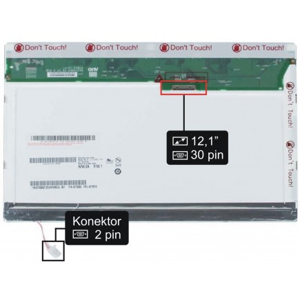 Screen for the AUO B121EW09 V.1 Kompatibilní laptop LCD 12,1“ 30pin WXGA CCFL - Matte