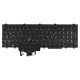 Dell Latitude 5590 keyboard for laptop without frame, black CZ/SK/DE, with backlight