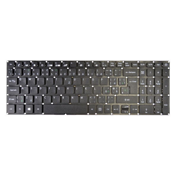 Acer Aspire A315-53 keyboard for laptop CZ black, without frame, without backlight