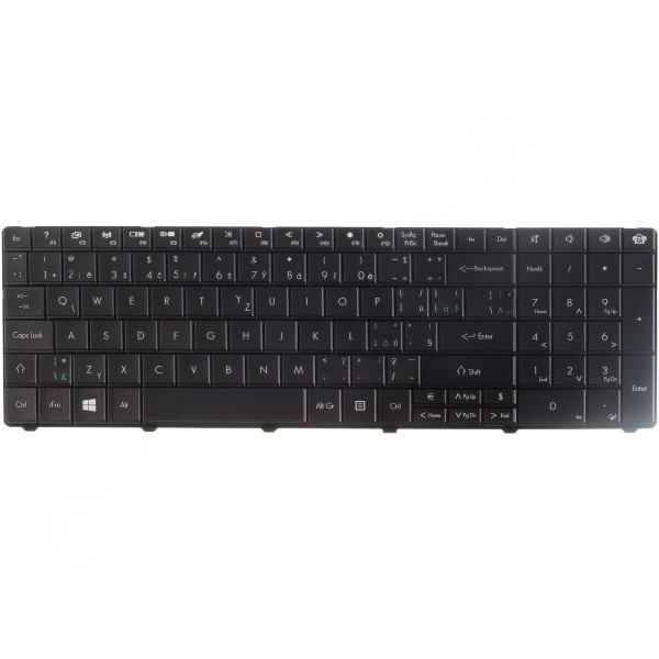 Packard Bell EasyNote LE69KB keyboard for laptop CZ Black without frame, without backlight