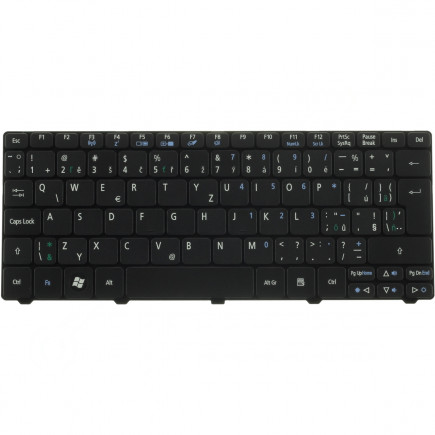 Packard Bell dot se2 keyboard for laptop CZ/SK Black, without backlight, with frame