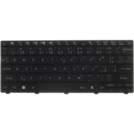 Packard Bell dot s  keyboard for laptop CZ/SK Black, without backlight, with frame