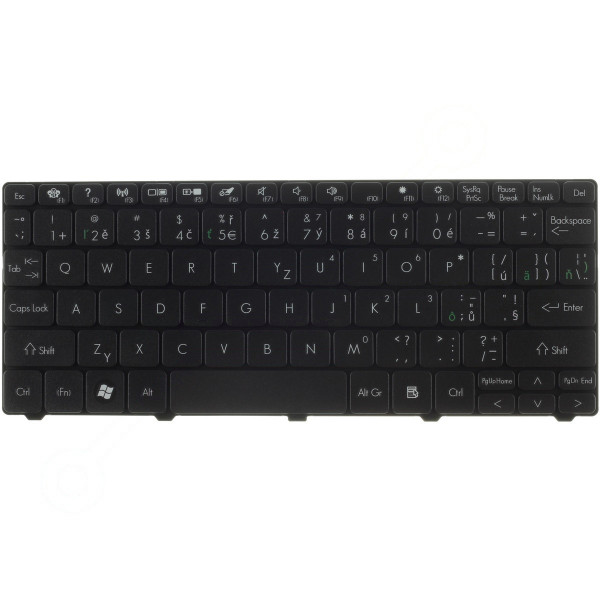 Packard Bell dot s  keyboard for laptop CZ/SK Black, without backlight, with frame