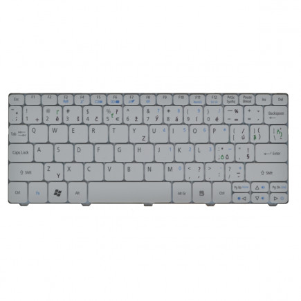 Packard Bell dot s keyboard for laptop CZ/SK White, without backlight, with frame