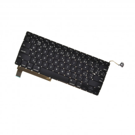 Apple MacBook A1286 keyboard for laptop without frame, black CZ/SK, with backlight
