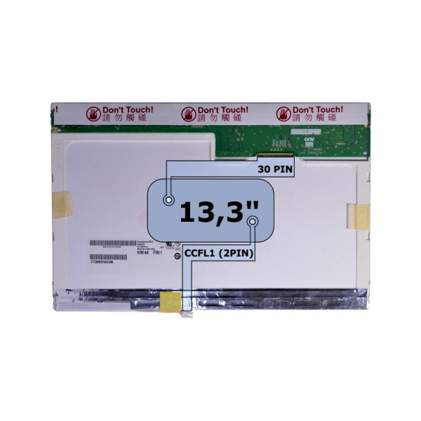 Screen for the Dell Studio XPS 1320 laptop LCD 13,3“ 30pin CCFL - Matt
