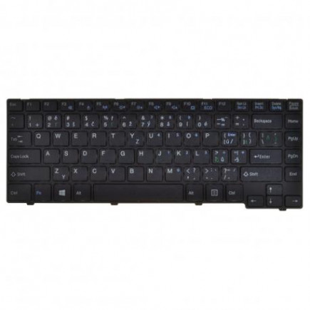 Fujitsu Siemens LIFEBOOK UH572 keyboard for laptop CZ/SK Black, without backlight, with frame