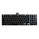 Toshiba Satellite C70-A-157 (PSCE2E-07M053GR) keyboard for laptop CZ/SK Black / White / Silver, Backlit, with frame