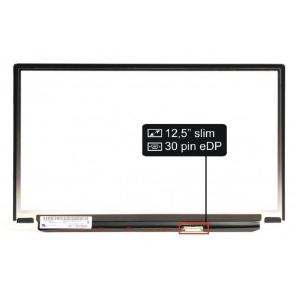 Screen for the Fujitsu Lifebook U727 laptop LCD 12,5“ 30pin eDP HD LED Slim - Matte