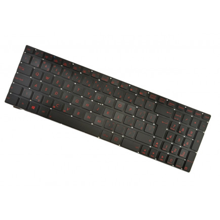 Asus N551JW/VW keyboard for laptop without frame, black CZ/SK, with backlight