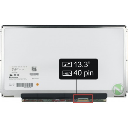 Screen for the CLAA133UA01 laptop LCD 13,3“ 40pin HD+ LED - Glossy