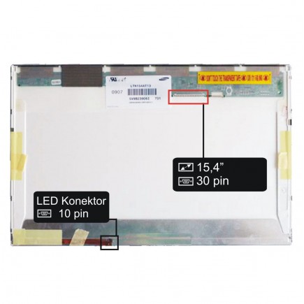 Screen for the N154I6-L02 laptop LCD 15,4“ 30pin WXGA LED - Glossy